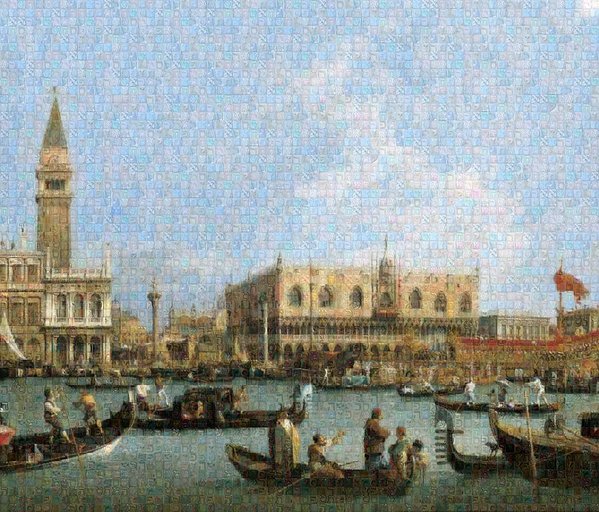 Tribute to Canaletto - Art Print - ALEFBET - THE HEBREW LETTERS ART GALLERY