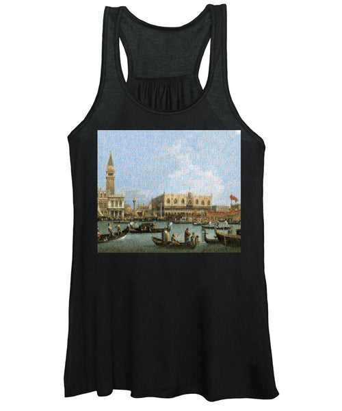 Tribute to Canaletto - Women's Tank Top - ALEFBET - THE HEBREW LETTERS ART GALLERY