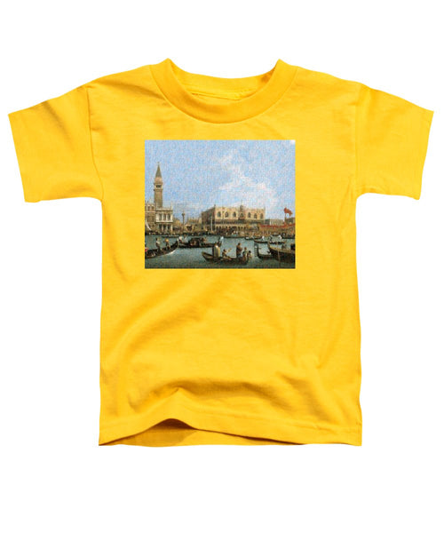 Tribute to Canaletto - Toddler T-Shirt - ALEFBET - THE HEBREW LETTERS ART GALLERY
