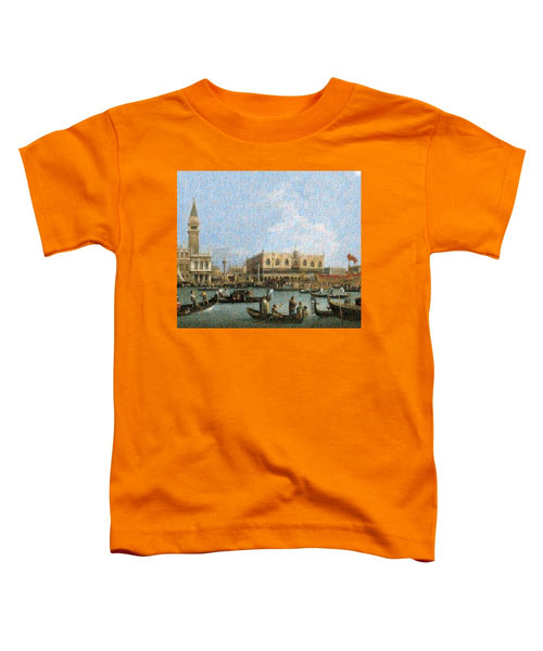 Tribute to Canaletto - Toddler T-Shirt - ALEFBET - THE HEBREW LETTERS ART GALLERY