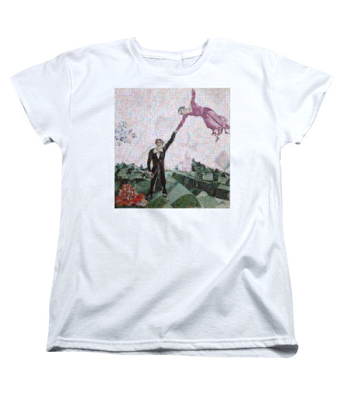 Tribute to Chagall . 2 - Women's T-Shirt (Standard Fit) - ALEFBET - THE HEBREW LETTERS ART GALLERY