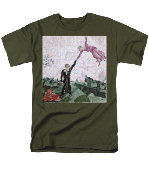 Tribute to Chagall . 2 - Men's T-Shirt  (Regular Fit) - ALEFBET - THE HEBREW LETTERS ART GALLERY