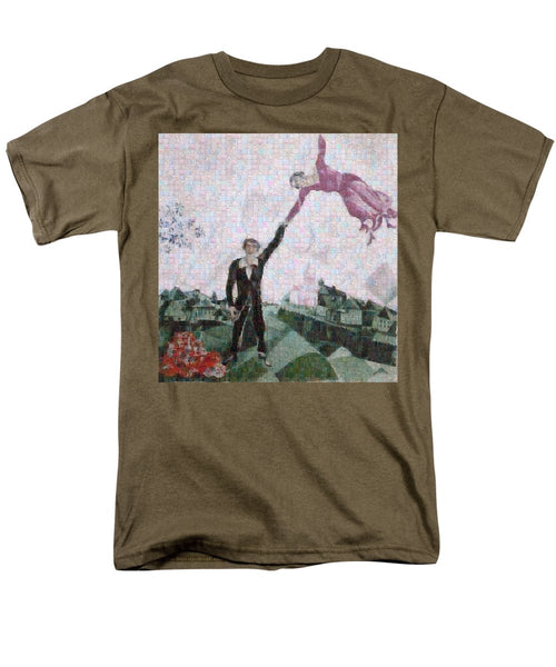 Tribute to Chagall . 2 - Men's T-Shirt  (Regular Fit) - ALEFBET - THE HEBREW LETTERS ART GALLERY