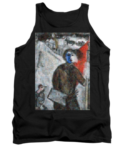 Tribute to Chagall . 3 - Tank Top - ALEFBET - THE HEBREW LETTERS ART GALLERY