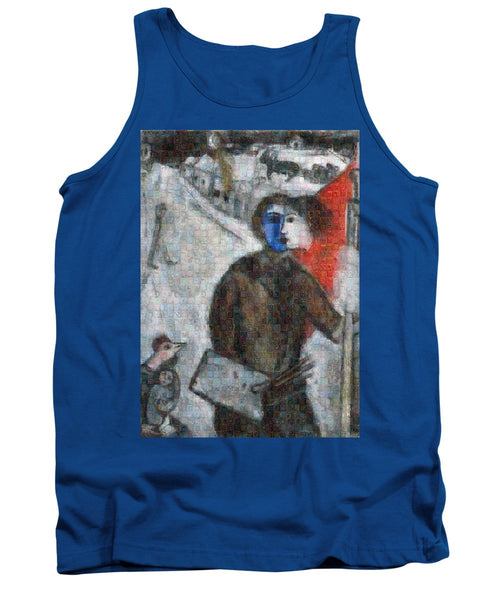 Tribute to Chagall . 3 - Tank Top - ALEFBET - THE HEBREW LETTERS ART GALLERY