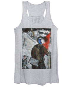 Tribute to Chagall . 3 - Women's Tank Top - ALEFBET - THE HEBREW LETTERS ART GALLERY