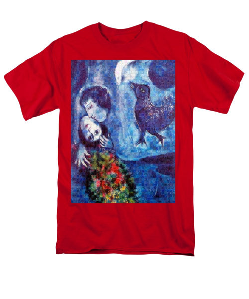 Tribute to Chagall . 4 - Men's T-Shirt  (Regular Fit) - ALEFBET - THE HEBREW LETTERS ART GALLERY