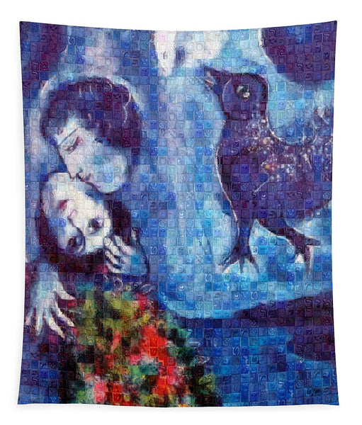 Tribute to Chagall . 4 - Tapestry - ALEFBET - THE HEBREW LETTERS ART GALLERY