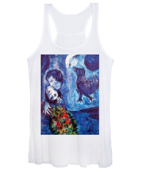 Tribute to Chagall . 4 - Women's Tank Top - ALEFBET - THE HEBREW LETTERS ART GALLERY
