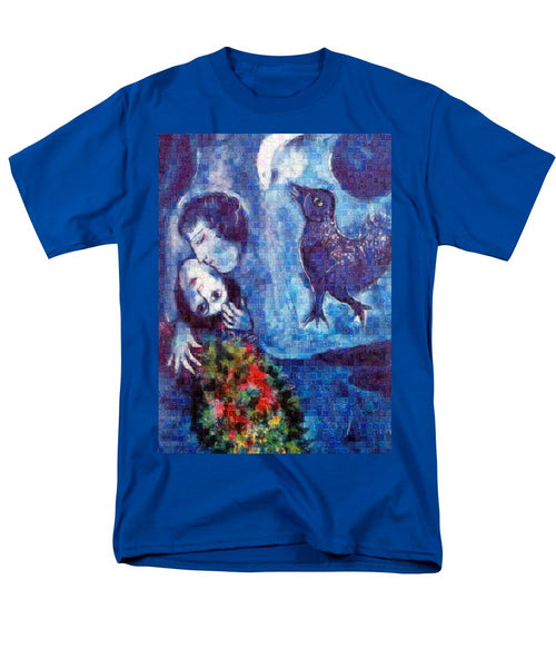 Tribute to Chagall . 4 - Men's T-Shirt  (Regular Fit) - ALEFBET - THE HEBREW LETTERS ART GALLERY