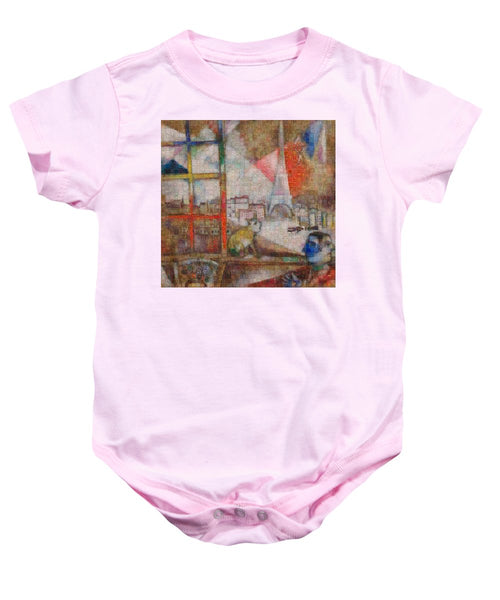 Tribute to Chagall . 5 - Baby Onesie - ALEFBET - THE HEBREW LETTERS ART GALLERY