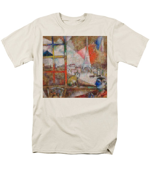 Tribute to Chagall . 5 - Men's T-Shirt  (Regular Fit) - ALEFBET - THE HEBREW LETTERS ART GALLERY
