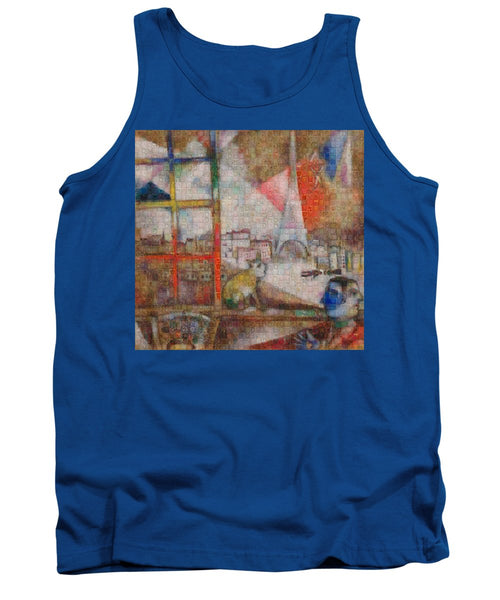 Tribute to Chagall . 5 - Tank Top - ALEFBET - THE HEBREW LETTERS ART GALLERY