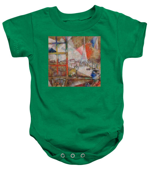 Tribute to Chagall . 5 - Baby Onesie - ALEFBET - THE HEBREW LETTERS ART GALLERY
