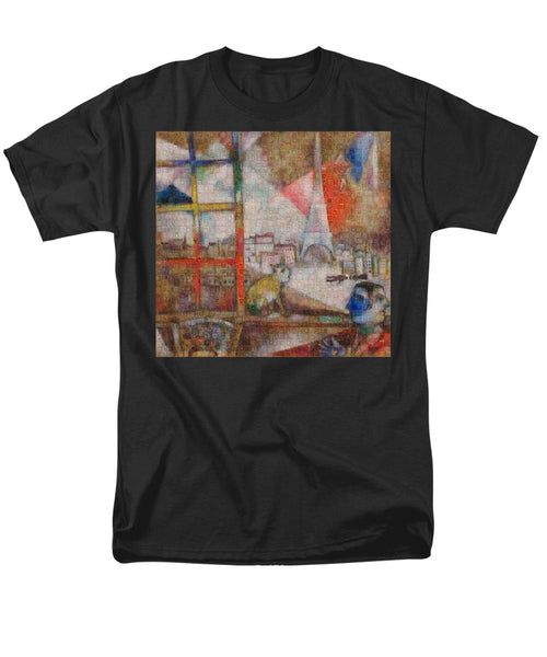 Tribute to Chagall . 5 - Men's T-Shirt  (Regular Fit) - ALEFBET - THE HEBREW LETTERS ART GALLERY