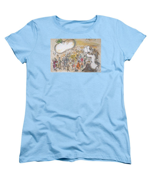 Tribute to Chagall - 6 - Women's T-Shirt (Standard Fit) - ALEFBET - THE HEBREW LETTERS ART GALLERY