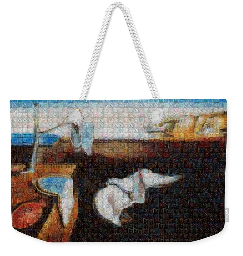 Tribute to Dali - 1 - Weekender Tote Bag - ALEFBET - THE HEBREW LETTERS ART GALLERY