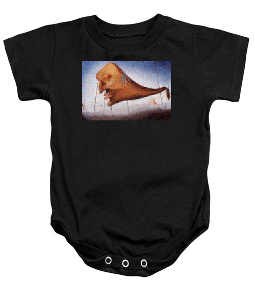 Tribute to Dali - 2 - Baby Onesie - ALEFBET - THE HEBREW LETTERS ART GALLERY