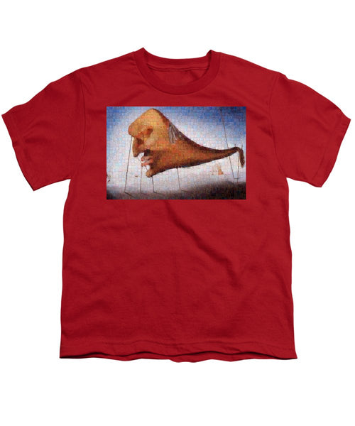 Tribute to Dali - 2 - Youth T-Shirt - ALEFBET - THE HEBREW LETTERS ART GALLERY