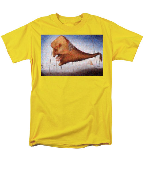 Tribute to Dali - 2 - Men's T-Shirt  (Regular Fit) - ALEFBET - THE HEBREW LETTERS ART GALLERY