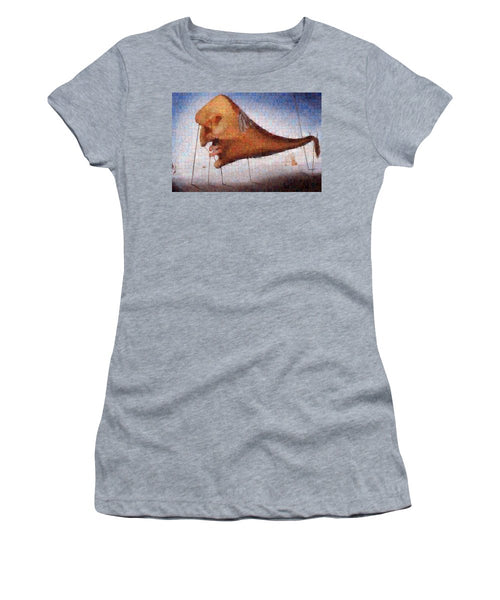 Tribute to Dali - 2 - Women's T-Shirt - ALEFBET - THE HEBREW LETTERS ART GALLERY