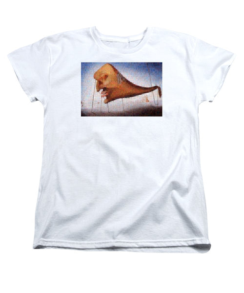 Tribute to Dali - 2 - Women's T-Shirt (Standard Fit) - ALEFBET - THE HEBREW LETTERS ART GALLERY