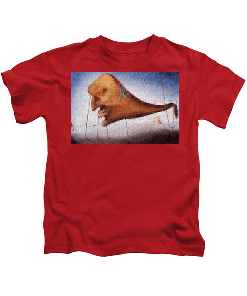 Tribute to Dali - 2 - Kids T-Shirt - ALEFBET - THE HEBREW LETTERS ART GALLERY