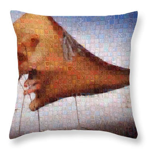 Tribute to Dali - 2 - Throw Pillow - ALEFBET - THE HEBREW LETTERS ART GALLERY