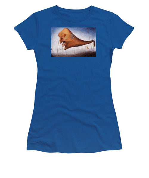 Tribute to Dali - 2 - Women's T-Shirt - ALEFBET - THE HEBREW LETTERS ART GALLERY