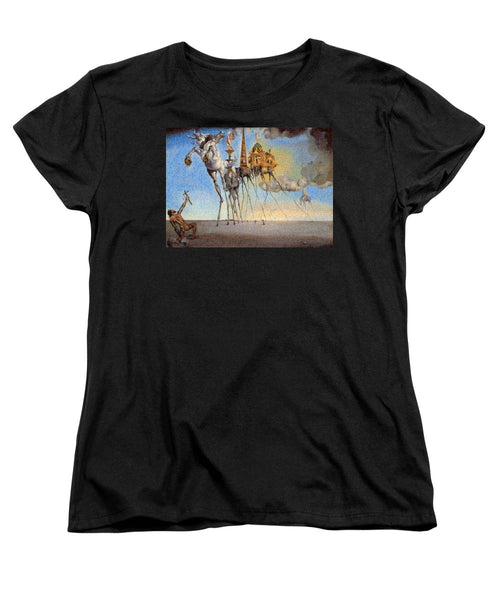 Tribute to Dali - 3 - Women's T-Shirt (Standard Fit) - ALEFBET - THE HEBREW LETTERS ART GALLERY