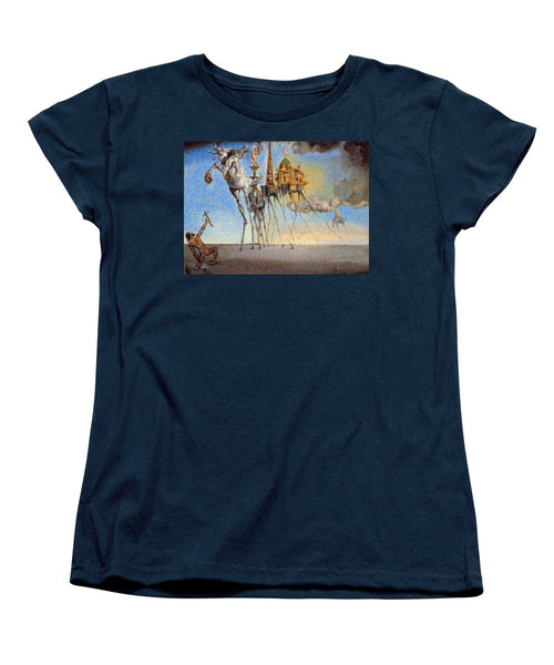 Tribute to Dali - 3 - Women's T-Shirt (Standard Fit) - ALEFBET - THE HEBREW LETTERS ART GALLERY