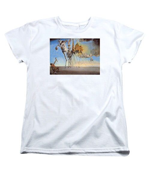 Tribute to Dali - 3 - Women's T-Shirt (Standard Fit) - ALEFBET - THE HEBREW LETTERS ART GALLERY