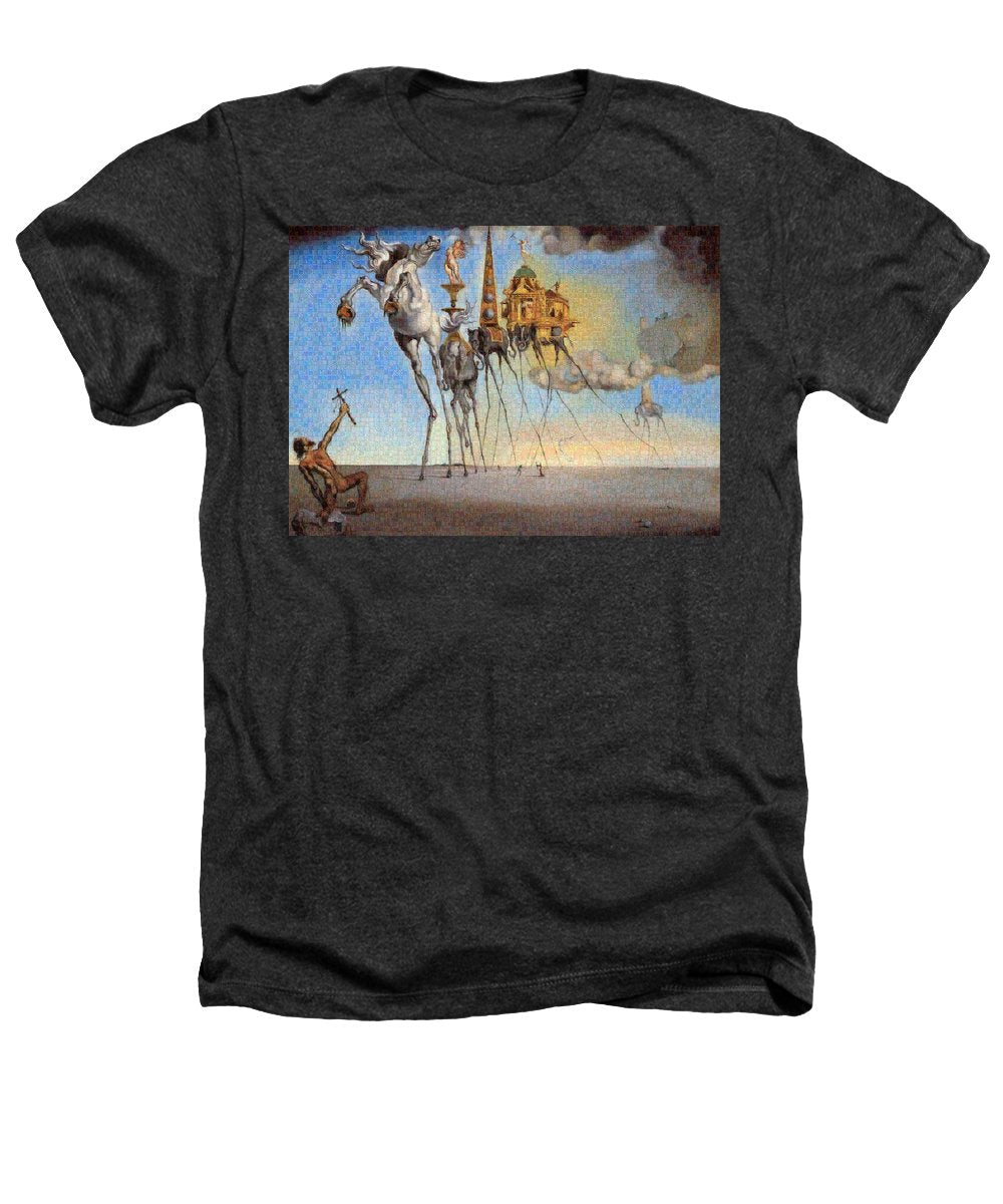 Tribute to Dali - 3 - Heathers T-Shirt - ALEFBET - THE HEBREW LETTERS ART GALLERY