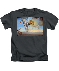 Tribute to Dali - 3 - Kids T-Shirt - ALEFBET - THE HEBREW LETTERS ART GALLERY
