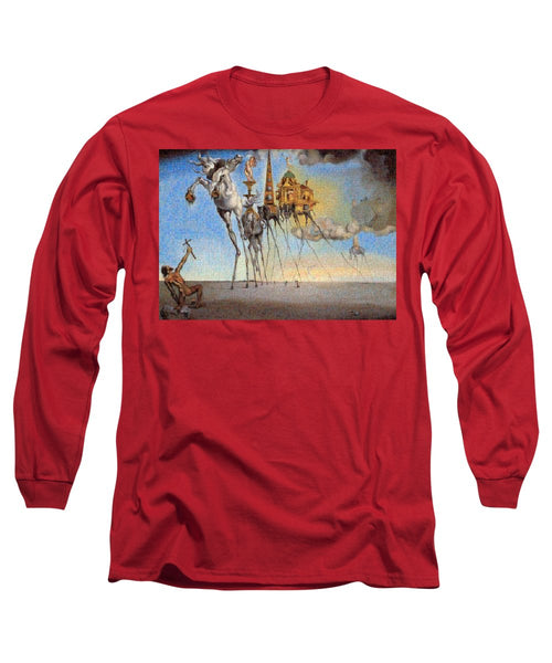 Tribute to Dali - 3 - Long Sleeve T-Shirt - ALEFBET - THE HEBREW LETTERS ART GALLERY