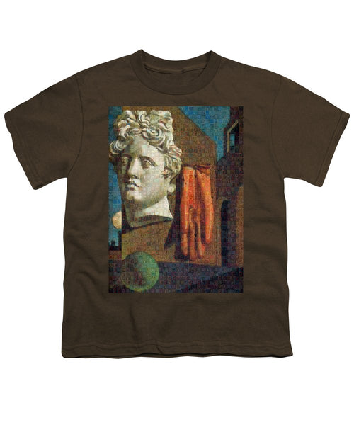 Tribute to De Chirico - 2 - Youth T-Shirt - ALEFBET - THE HEBREW LETTERS ART GALLERY