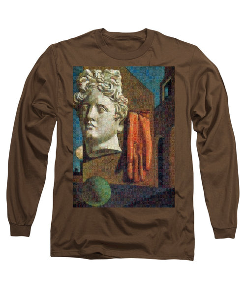 Tribute to De Chirico - 2 - Long Sleeve T-Shirt - ALEFBET - THE HEBREW LETTERS ART GALLERY