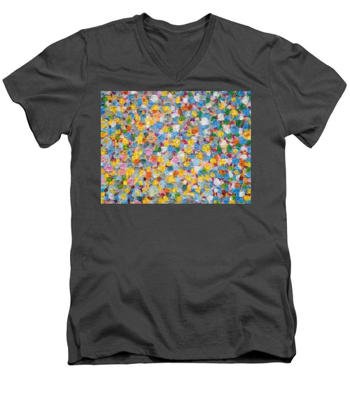 Tribute to Hirst - Men's V-Neck T-Shirt - ALEFBET - THE HEBREW LETTERS ART GALLERY