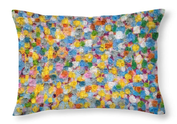 Tribute to Hirst - Throw Pillow - ALEFBET - THE HEBREW LETTERS ART GALLERY
