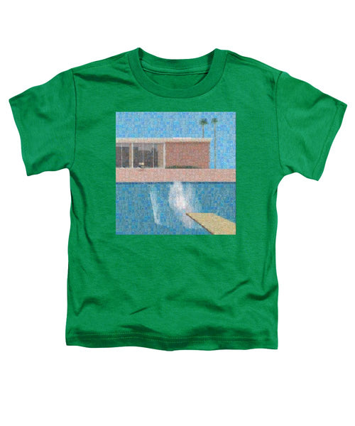 Tribute to Hockney - Toddler T-Shirt - ALEFBET - THE HEBREW LETTERS ART GALLERY