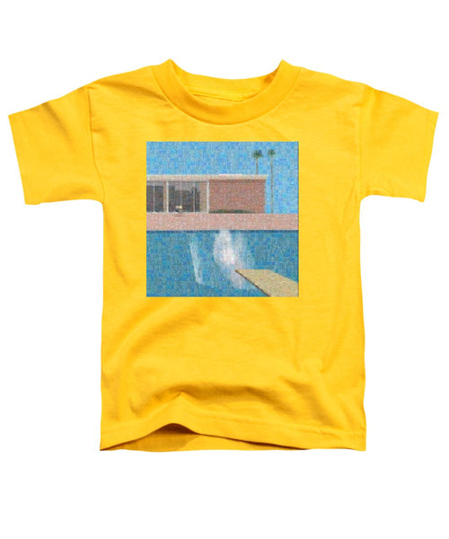 Tribute to Hockney - Toddler T-Shirt - ALEFBET - THE HEBREW LETTERS ART GALLERY