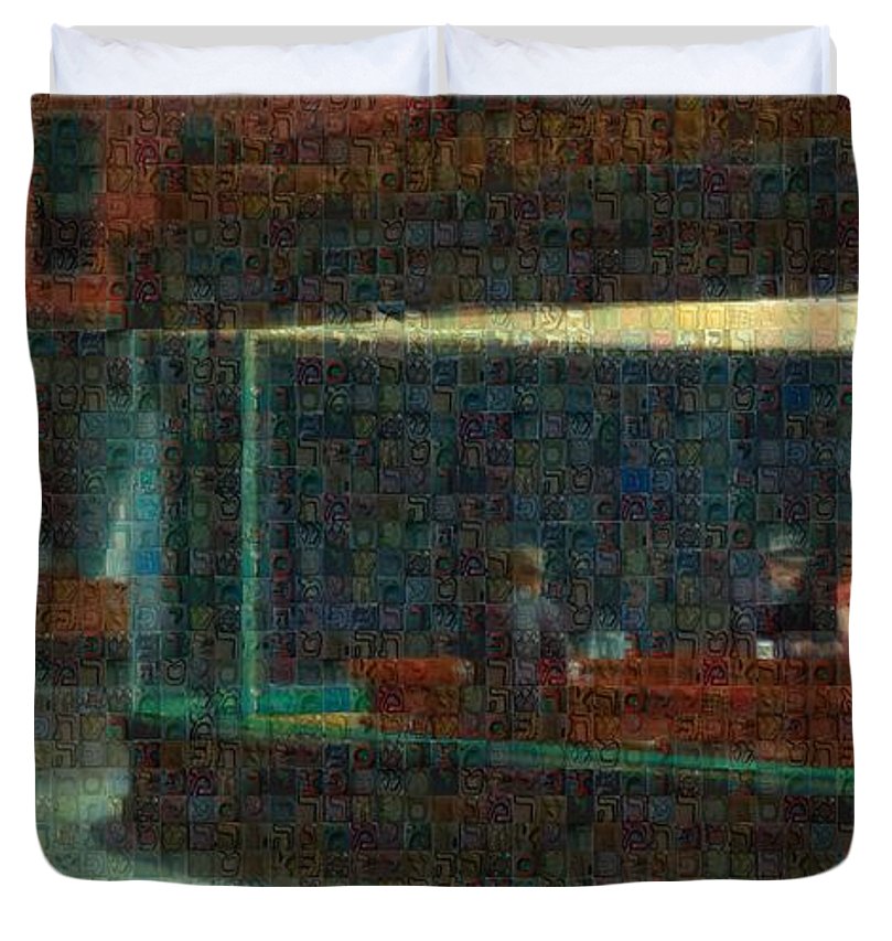 Tribute to Hopper - Duvet Cover - ALEFBET - THE HEBREW LETTERS ART GALLERY