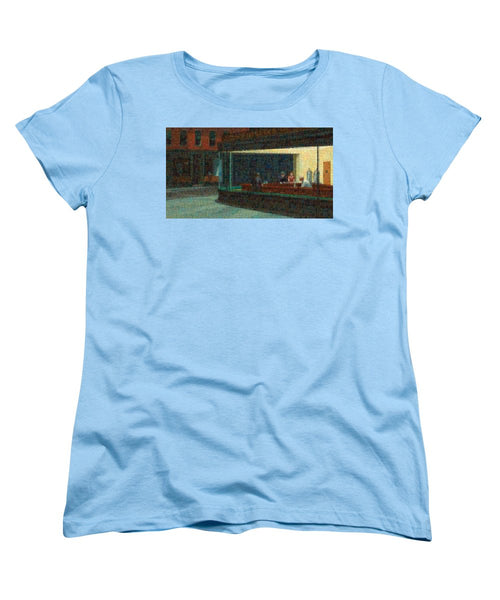 Tribute to Hopper - Women's T-Shirt (Standard Fit) - ALEFBET - THE HEBREW LETTERS ART GALLERY