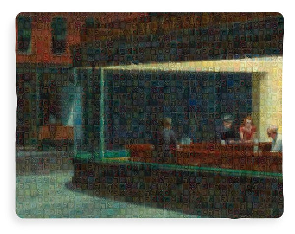 Tribute to Hopper - Blanket - ALEFBET - THE HEBREW LETTERS ART GALLERY