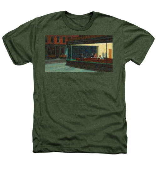 Tribute to Hopper - Heathers T-Shirt - ALEFBET - THE HEBREW LETTERS ART GALLERY