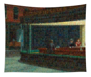 Tribute to Hopper - Tapestry - ALEFBET - THE HEBREW LETTERS ART GALLERY