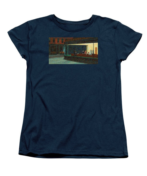 Tribute to Hopper - Women's T-Shirt (Standard Fit) - ALEFBET - THE HEBREW LETTERS ART GALLERY