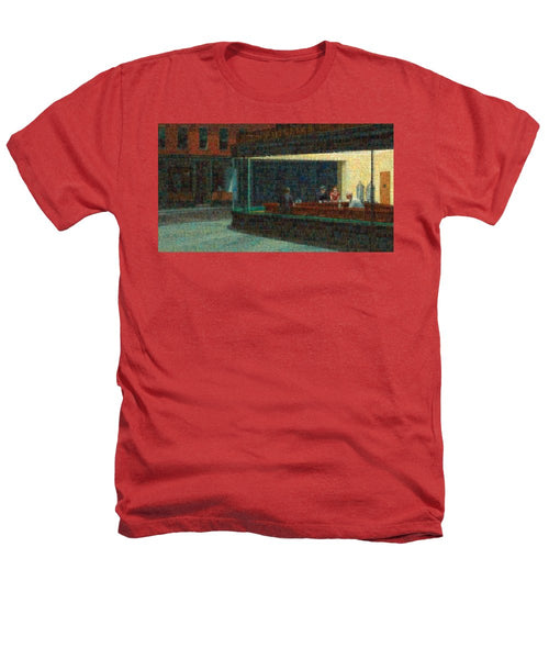 Tribute to Hopper - Heathers T-Shirt - ALEFBET - THE HEBREW LETTERS ART GALLERY