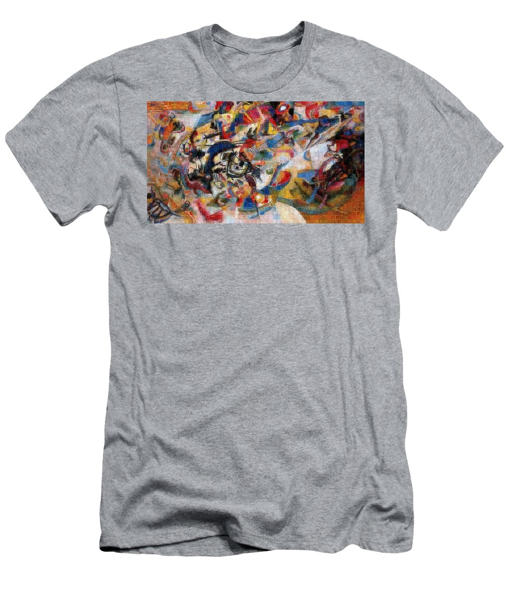 Tribute to Kandinsky - 1 - T-Shirt - ALEFBET - THE HEBREW LETTERS ART GALLERY