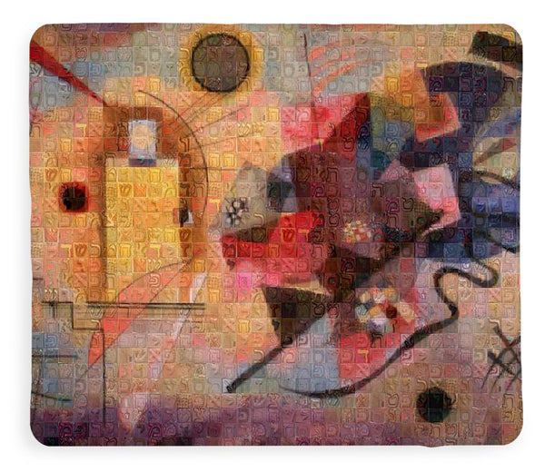 Tribute to Kandinsky - 2 - Blanket - ALEFBET - THE HEBREW LETTERS ART GALLERY